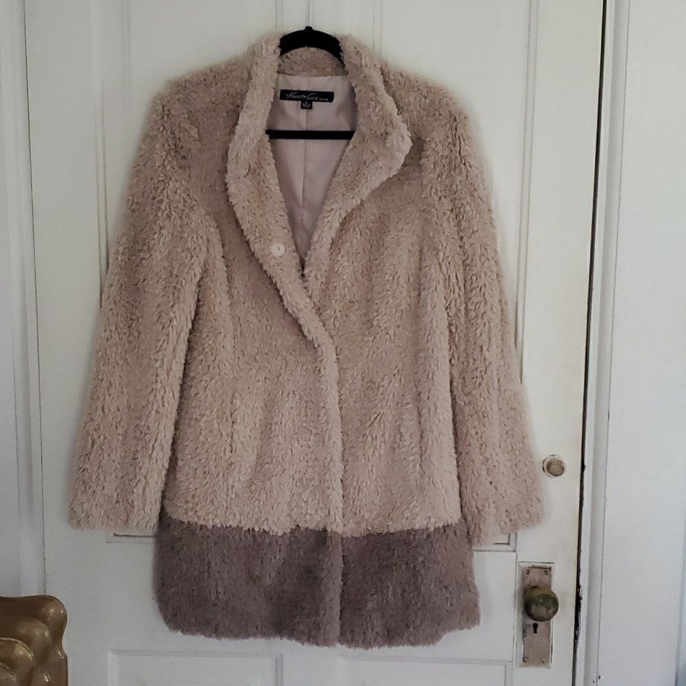 Kenneth Cole Shaggy Colorblocked Jacket